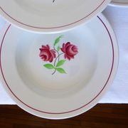 4 assiettes creuses K et G Luneville modèle Rose Mai 2106201
