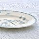 Oval dish 19th century Gien iron earth "Provençal" birds swallows