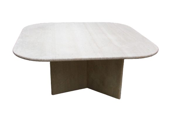 Table basse en travertin, années 1970