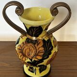 Medici vase in Vallauris ceramic, signed JTF