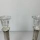 Pair of silver-plated metal candlesticks
