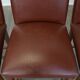 Set of 4 English style dining chairs in cognac-colored leather