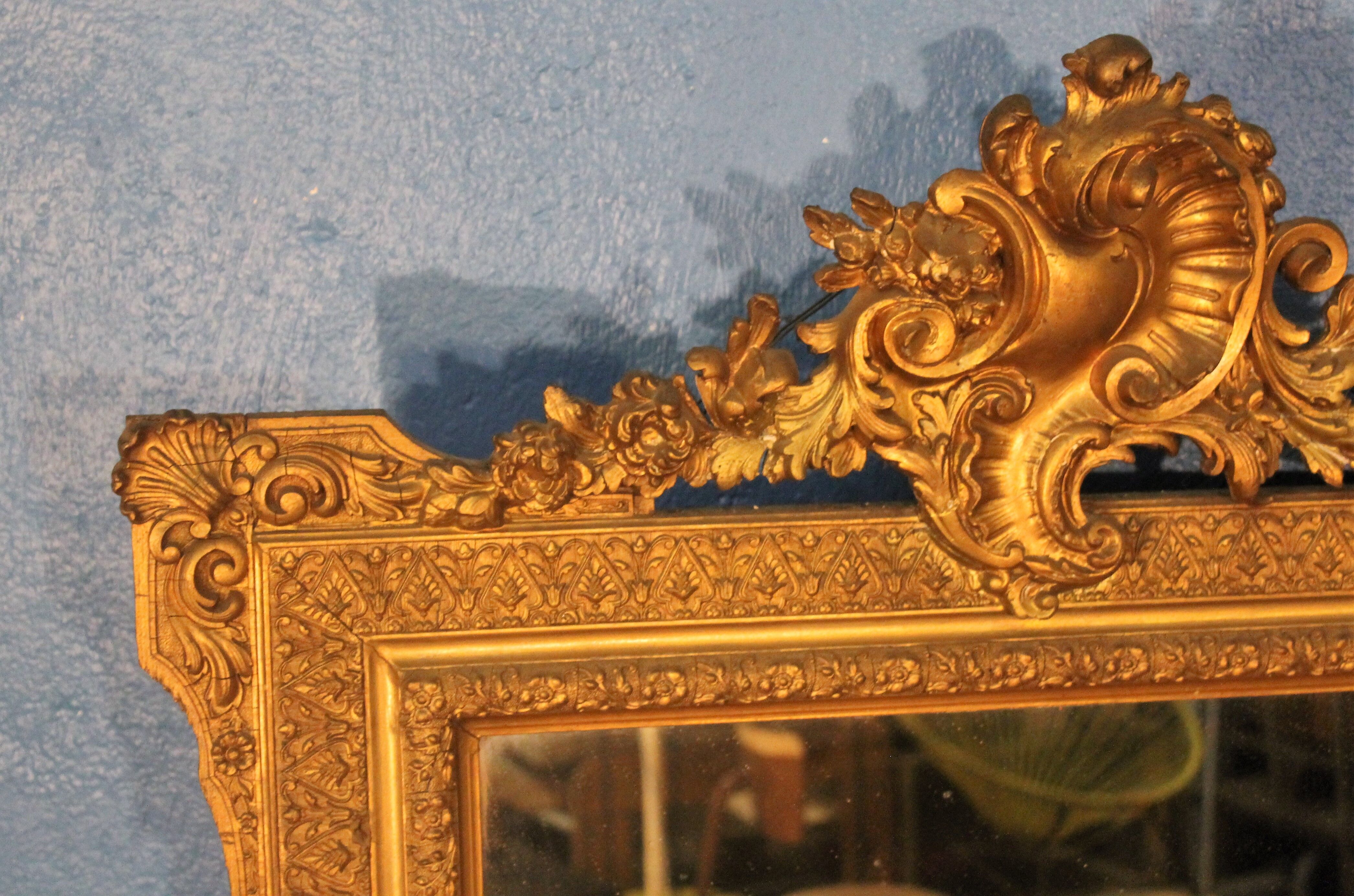 Miroir fin XIXème siècle 84x134cm
