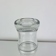 Vase vintage en verre en forme de bambou