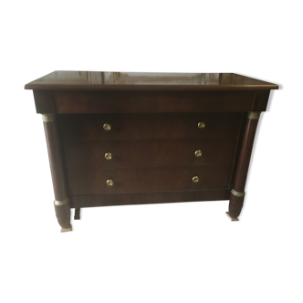 Empire style chest of drawers in rosewood