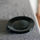 Set of 6 black glass plates "aechmea"