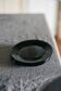 Set of 6 black glass plates "aechmea"