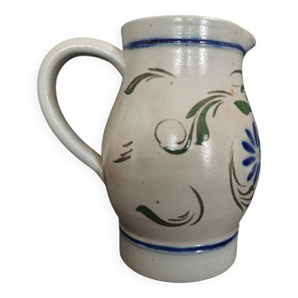 Salt-glazed stoneware jug from Alsace marked Betschdorf signed R. P. Sch 20th century