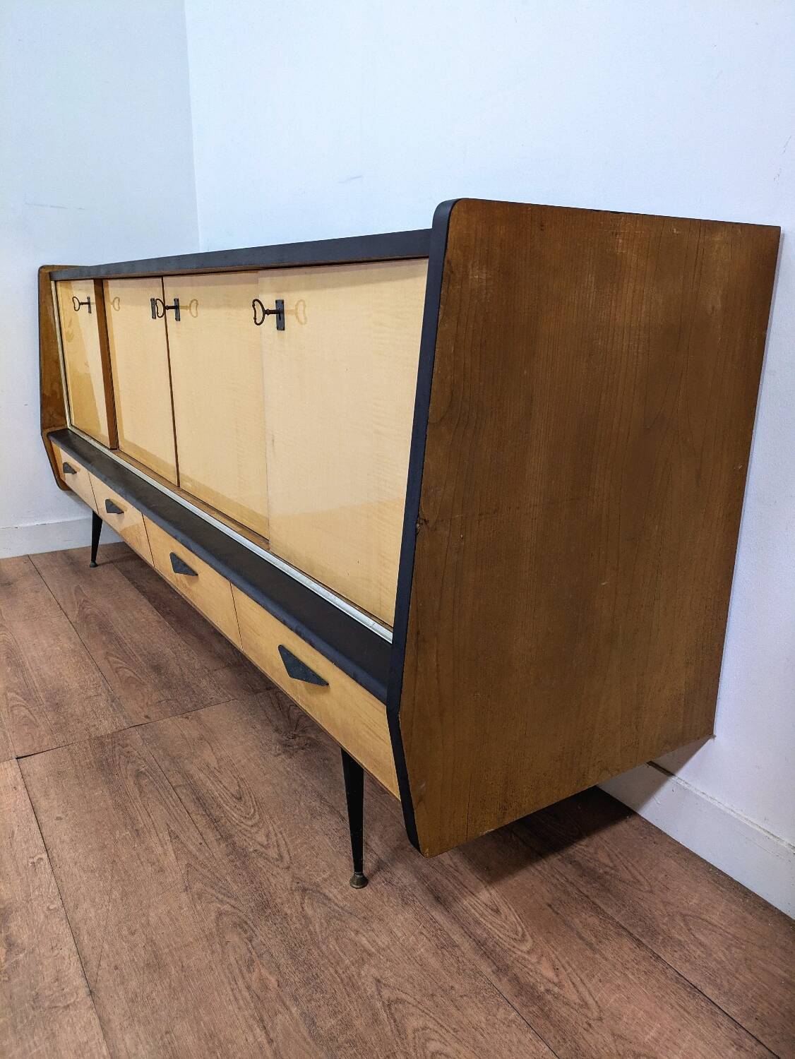 Vintage Scandinavian wooden sideboard
