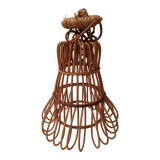 Vintage wicker pendant lamp
