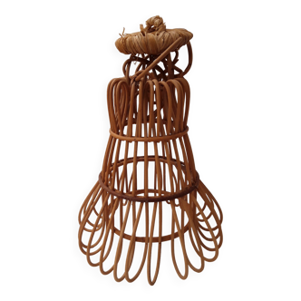 Vintage wicker pendant lamp