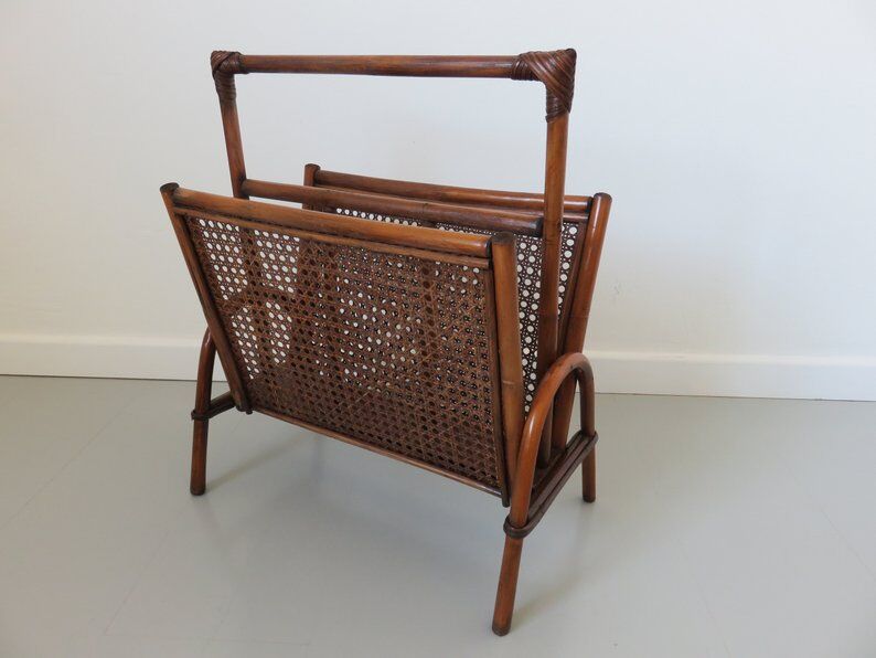 Door magazines in rattan and caning 60s 70s
