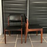 6 vintage mismatched Scandinavian teak chairs