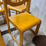 Set of 6 vintage sleigh chairs