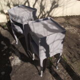 Pair of bedside tables in the style of Louis XV painted.