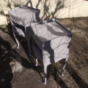 Pair of bedside tables in the style of Louis XV painted.
