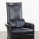Fauteuil design en cuir noir de Giorgetti