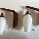 Pair of Scandinavian boomerang pendant lamps 1960