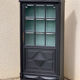 Armoire parisienne vitrée noire et vert grisé 150cm