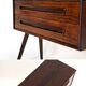 Pair Retro Vintage Danish Design Rosewood Bedside Tables Cabinets Drawers 1970s