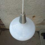 White opaline light fixture from the 1970s