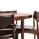 Set of 4 Johannes Andersen dining chairs in Rosewood with brown leather