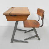 Desk and chair, industrial
