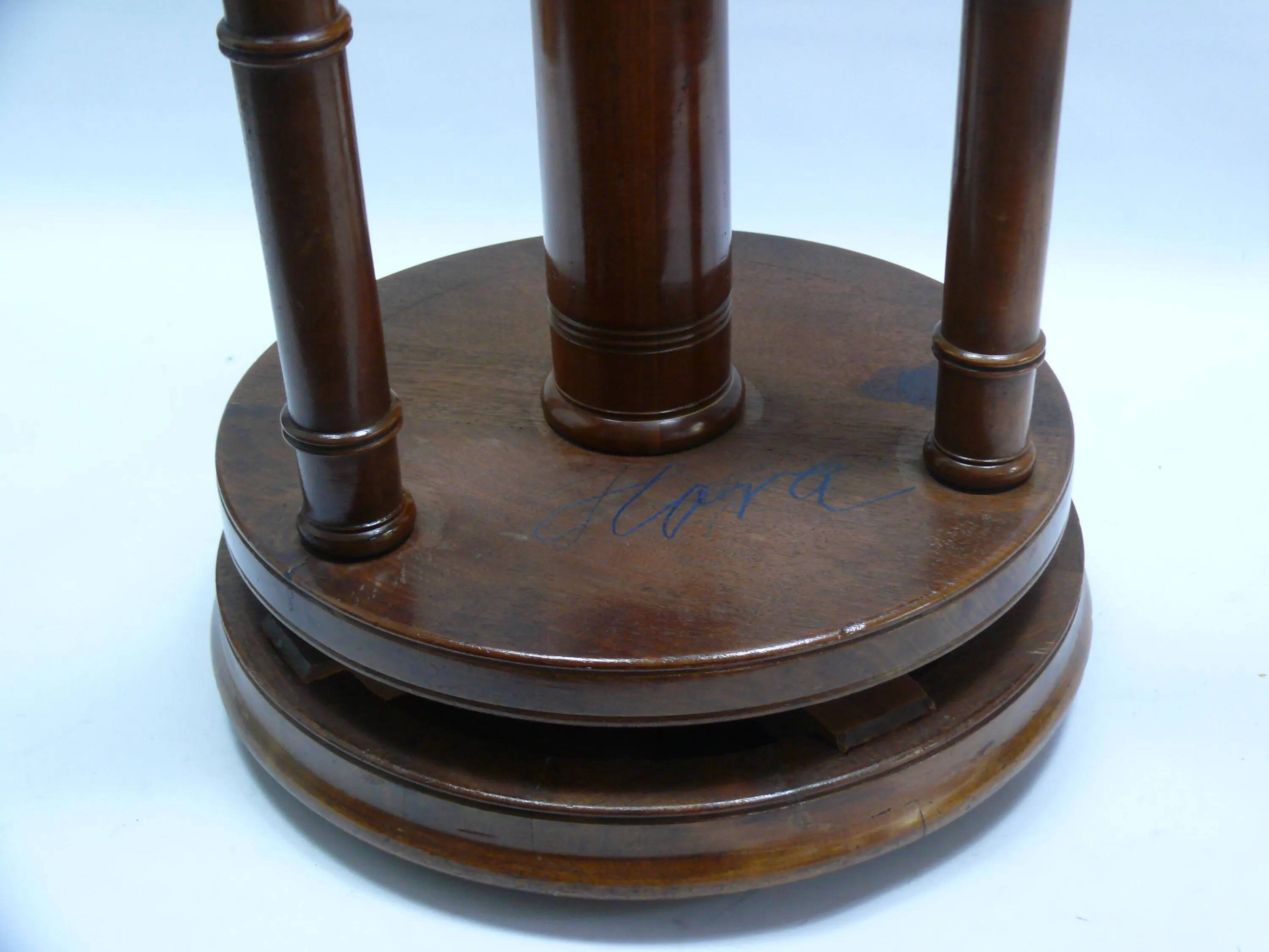 Solid wood, upholstered piano stool - Germany, first half of the 20th century