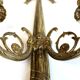 Pair of wall sconces in gilded bronze, Louis XVI style.