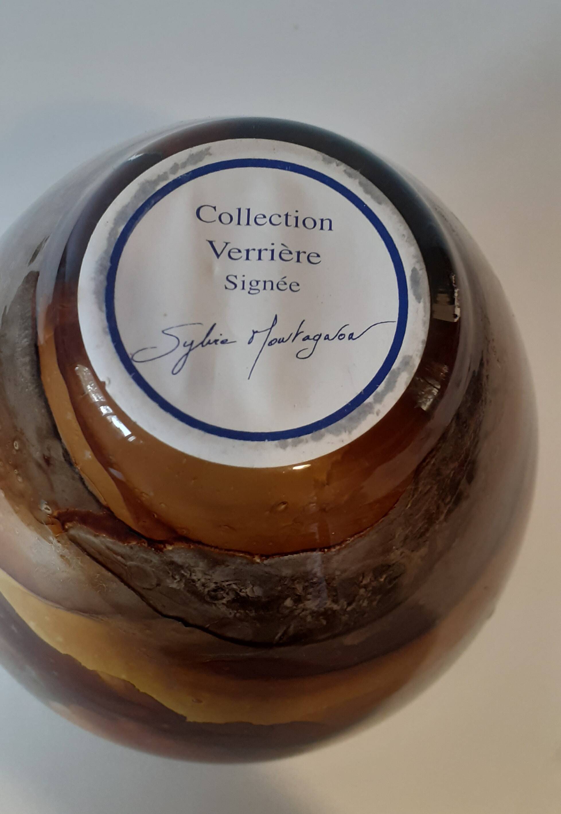Vase signed by Sylvie Montagnon