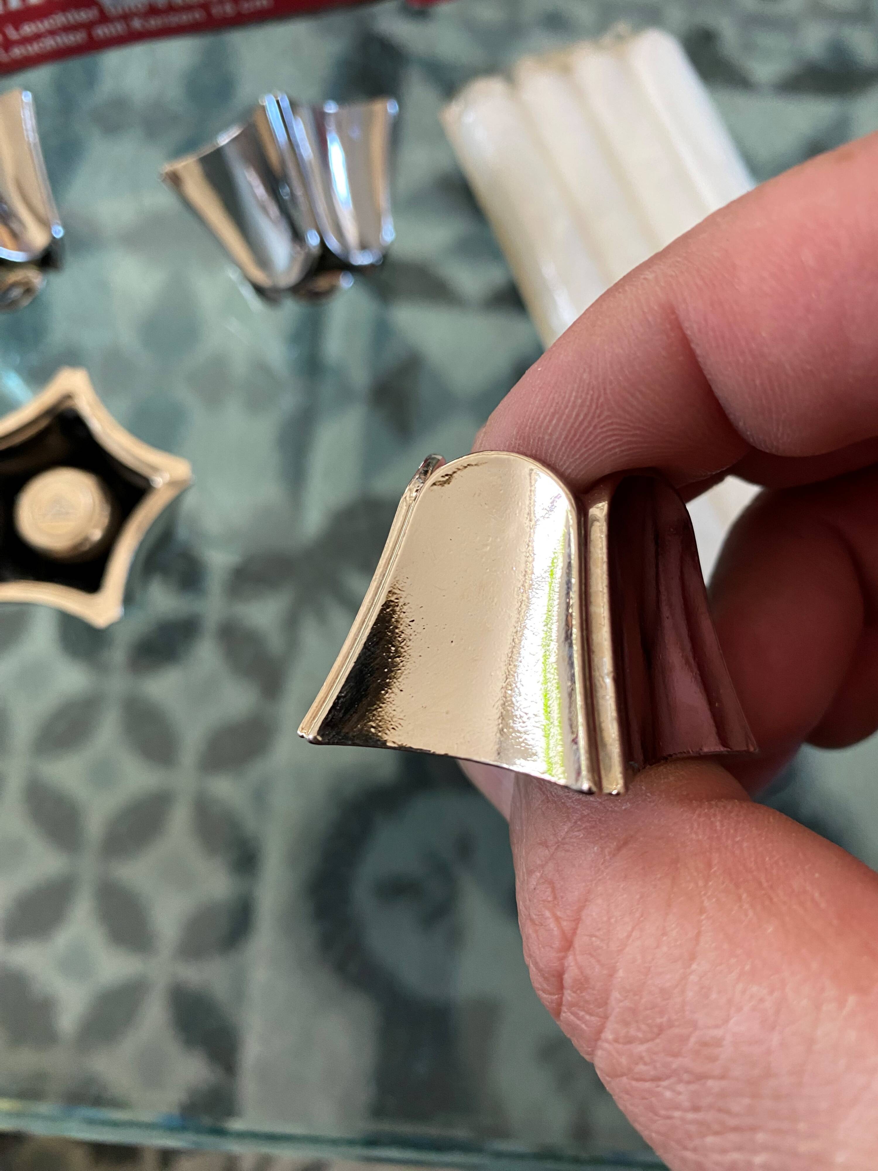 Set of 4 Minileuchter candlesticks BMF style Nagel vintage 1970