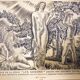 Old cigar box engraving L'Eté DECARIS rosewood early twentieth century