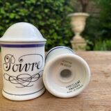 Porcelain pepper shaker from Auteuil