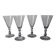 Set of 4 vintage engraved crystal port glasses 20th century