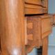Curved fruitwood chiffonnier in Louis XV style.
