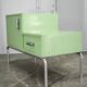 Bauhaus Czech Green Vanity Table with Mirror and Chrome Frame, 1930s