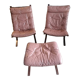 Pair of Scandinavian armchairs and ottoman Ingmar Relling Westnofa 1962