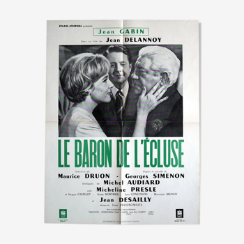 Original movie poster "The Lock Baron" Gabin, Audiard, Simenon