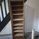 meuble rangement classeur bureau a rideau vintage marron