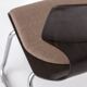 Flötotto Pagwood Chair with Fabric Seat, German Vintage Plywood Chair 1970s