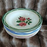 8 assiettes creuses anciennes dépareillées