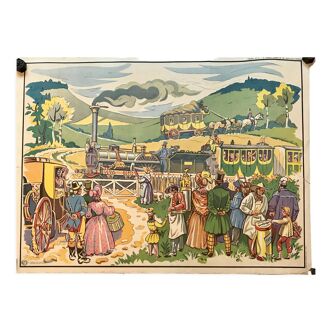 Educational school poster history - Maison des Instituteurs 50s