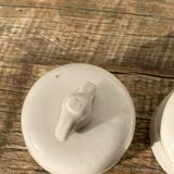 3 electric switches ceramic 20-30s vintage white