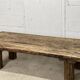 Ancienne table basse industrielle robuste en chêne