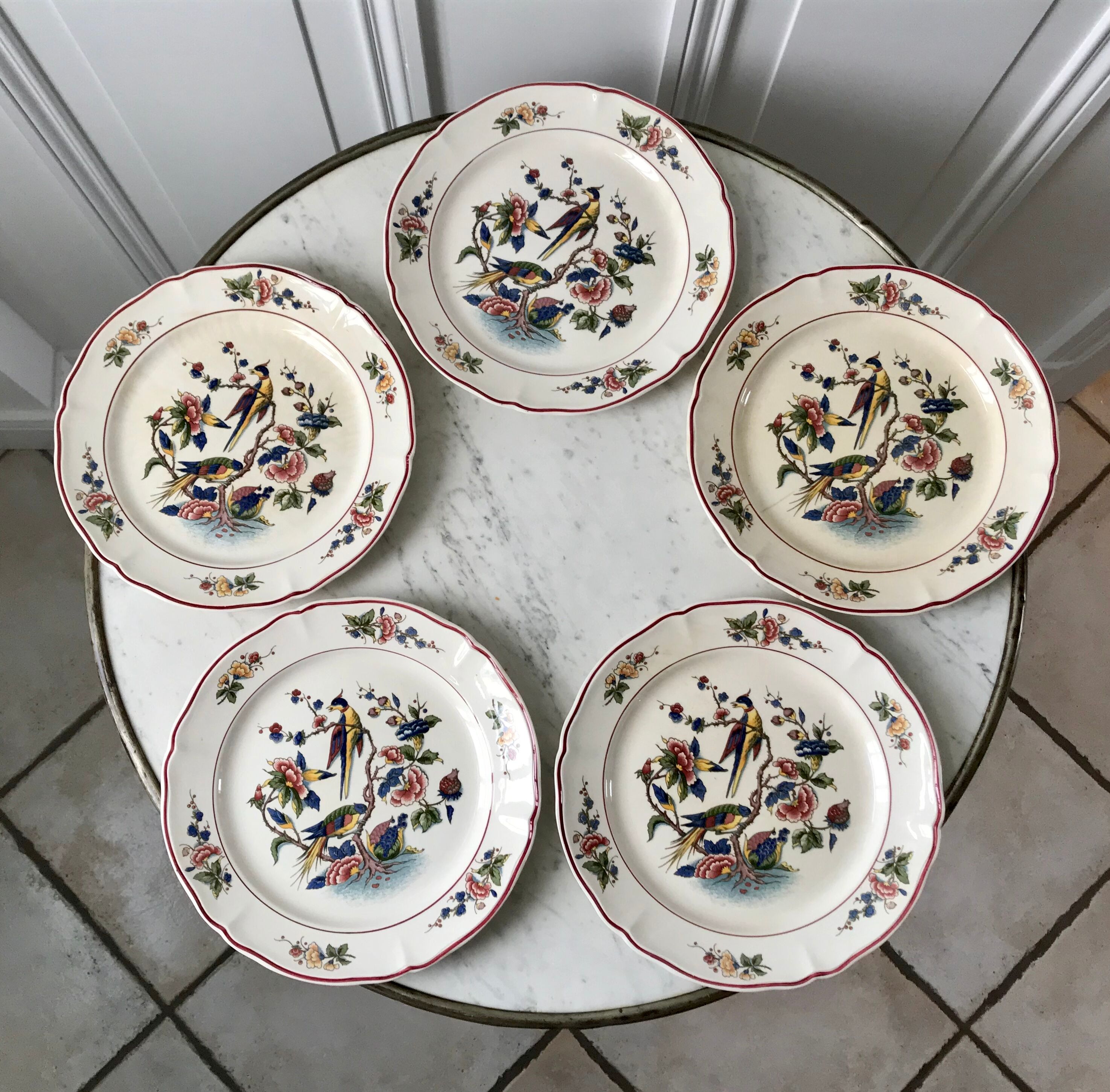 Set of 5 dessert plates Villeroy & Boch model Phoenix 50s-60s