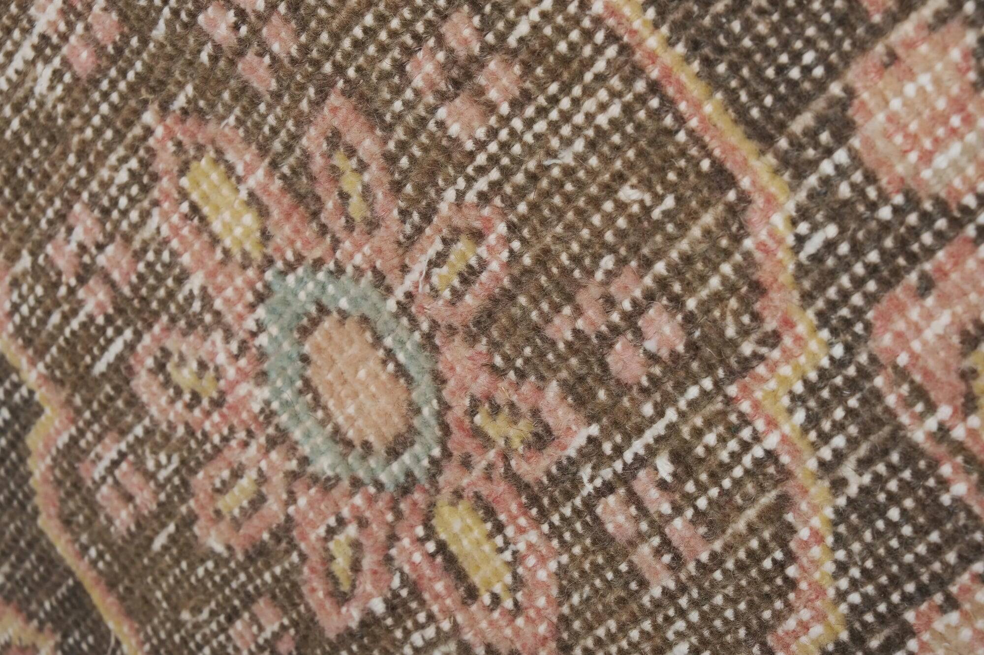 Vintage Turkish hallway rug 85x754 cm