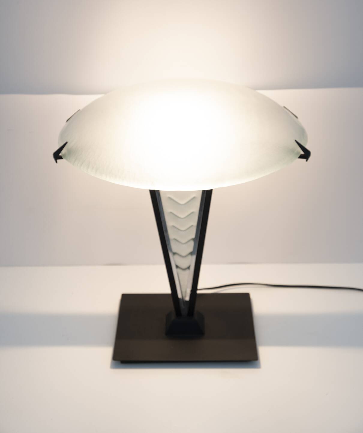 Post Modern Italian Murano Glass Mushroom Table Lamp, 1980s