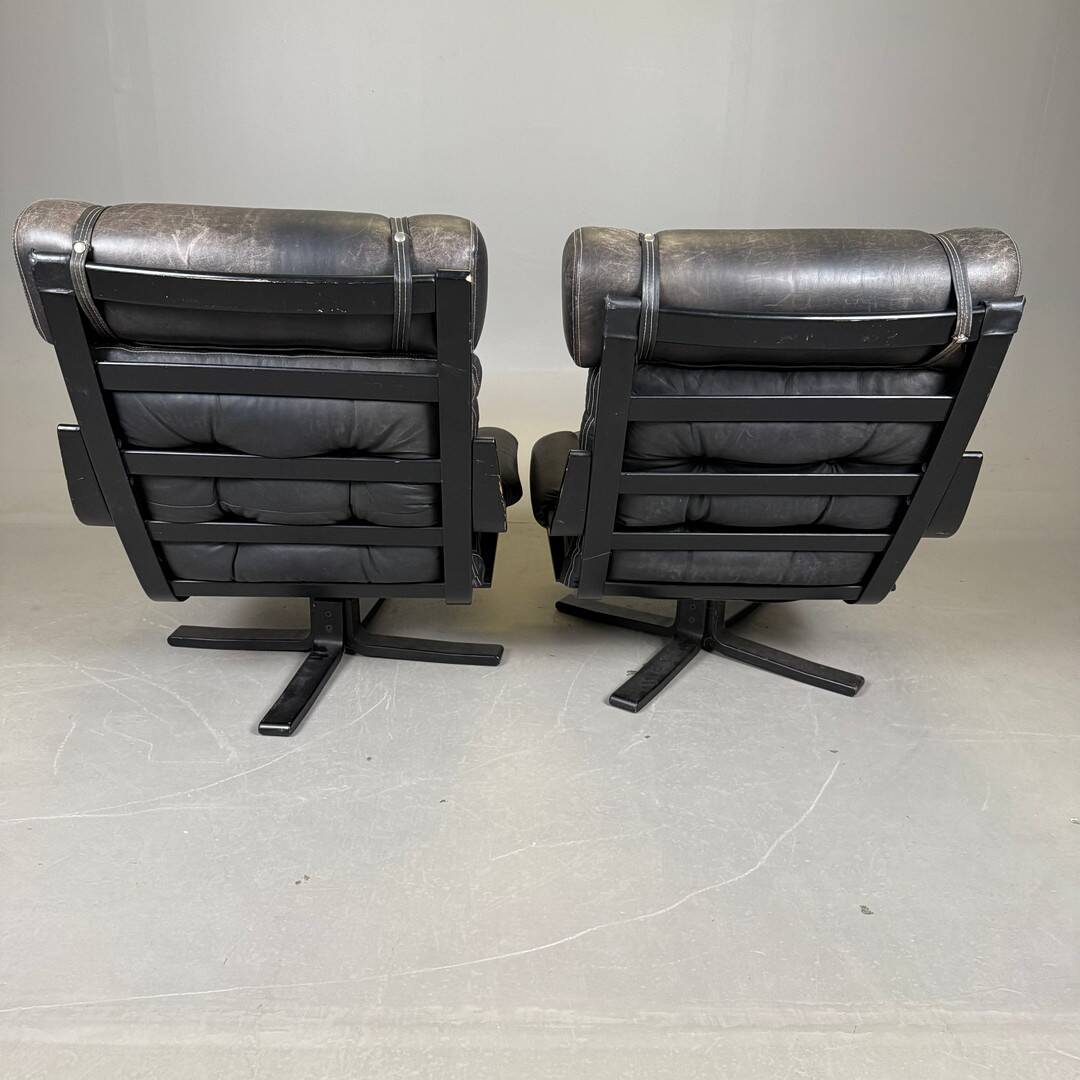 Vintage Pair of Spinning (Swivel) Armchairs — Second Half of the 20th