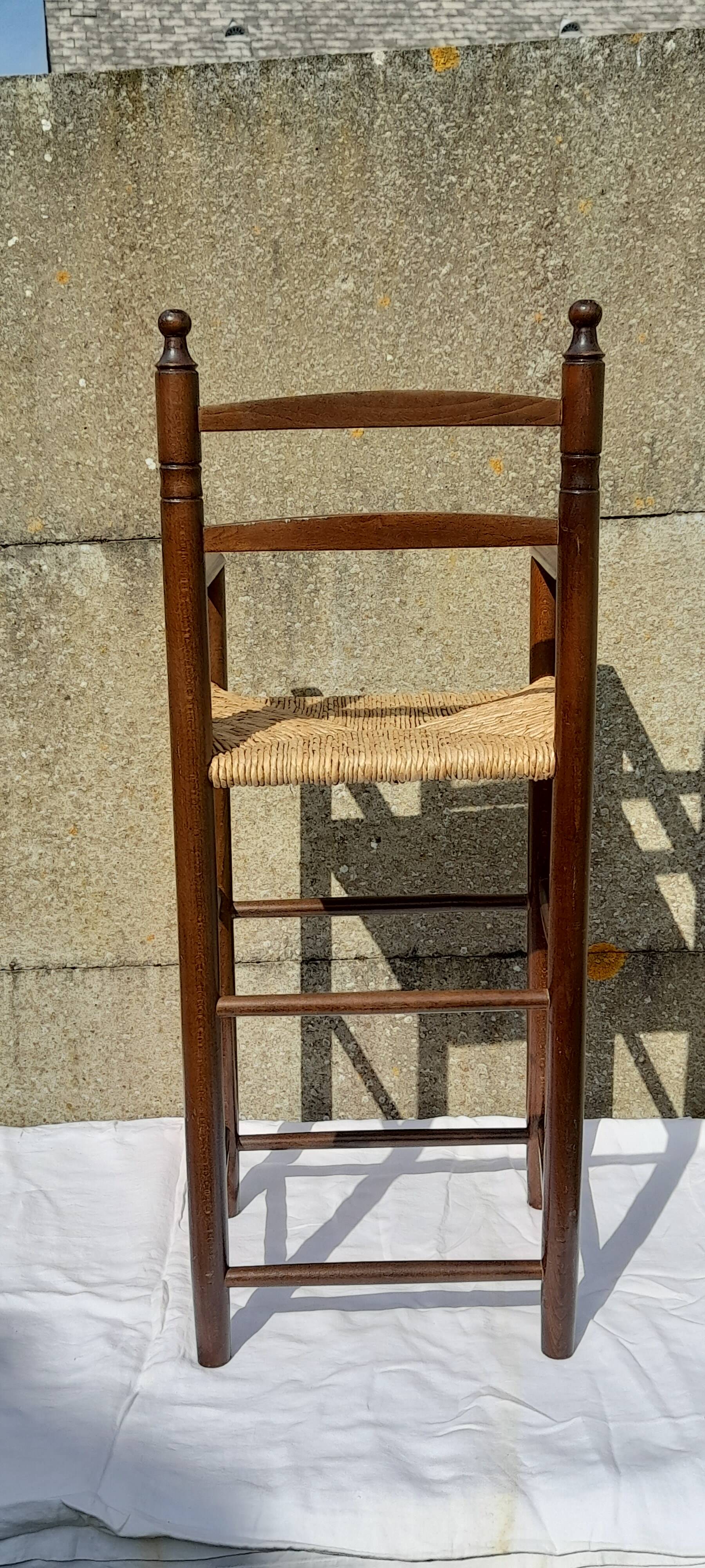 Straw high chair for children H 93 cm