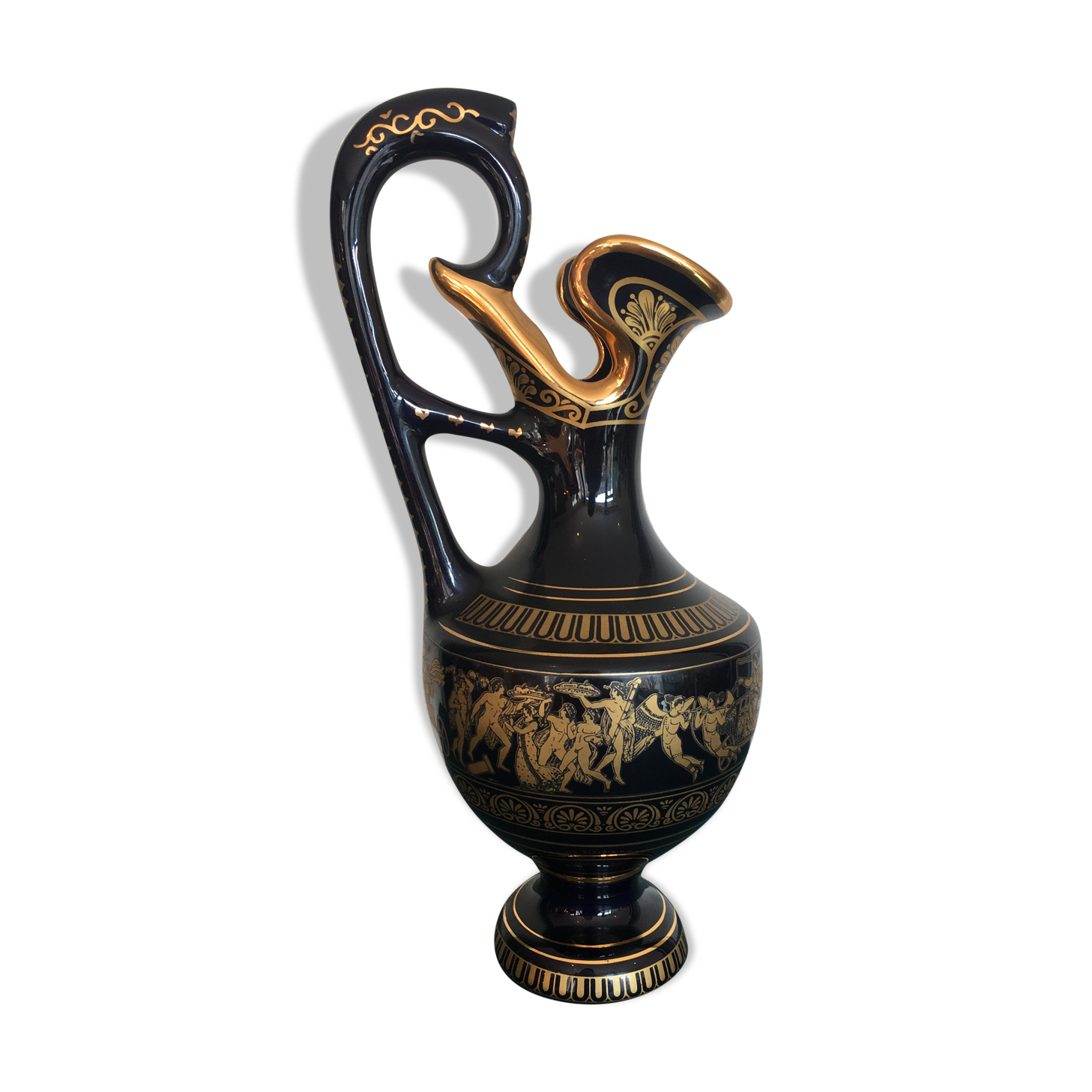 Handmade 24k gold decorative Greek vase